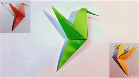 How To Make Origami Humming Bird Youtube