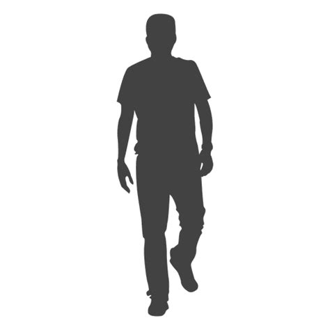 Man Walking Front Silhouette 3 Transparent Png And Svg Vector File