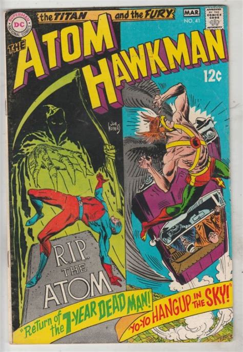 Atom And Hawkman 41 Feb 69 Vfnm High Grade The Atom Hawkman
