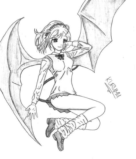 Anime Vampire Girl Coloring Pages From Scary Vampire