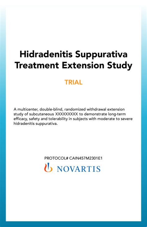 Hidradenitis Suppurativa Treatment Extension Study Avance Clinical Trials