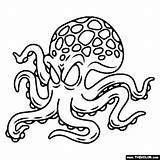 Squid Kraken Thecolor sketch template