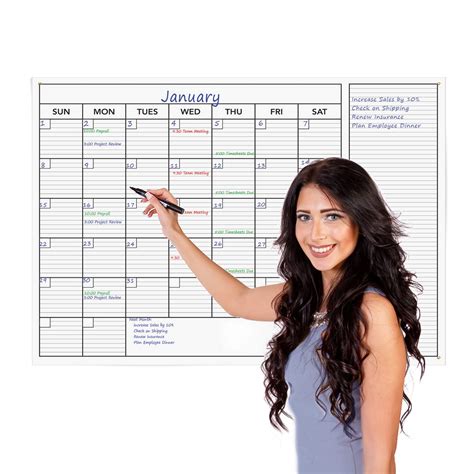 Buy Delane Jumbo Wet Or Dry Erase Monthly Wall Undated Office Wall