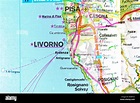 Livorno map city map road map Stock Photo: 155453910 - Alamy