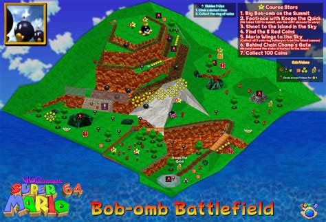 Super Mario 64 Bob Omb Battlefield Map By Vgcartography On Deviantart