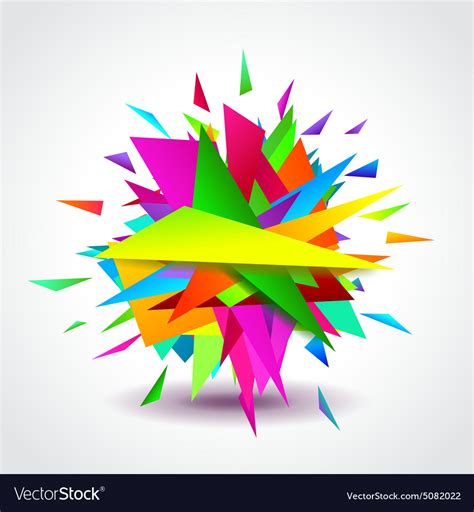 Abstract Geometric Shapes Explosion Royalty Free Vector