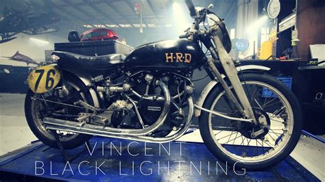 Vincent Black Lightning Motorcycle Start Up Youtube