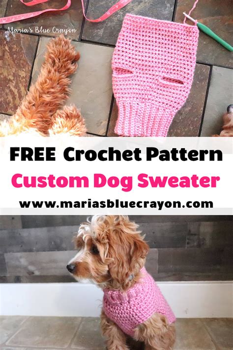 Crochet Basic Dog Sweater Free Step By Step Tutorial Marias Blue