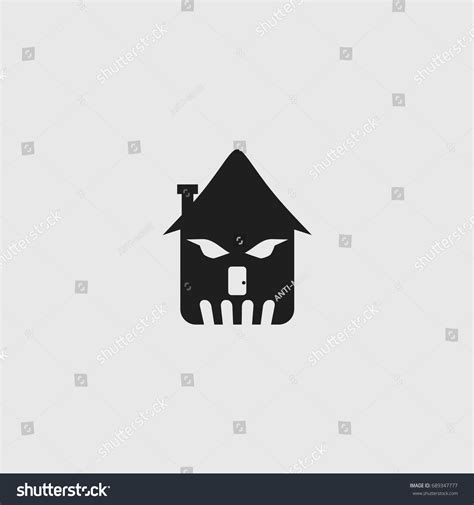 Ghost House Logo Stock Vector Royalty Free 689347777 Shutterstock