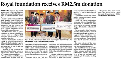 Perak kraliyet ailesi'nin bir üyesi olarak doğdu. Yayasan Raja Zarith Sofiah Negeri Johor | UTM NewsHub
