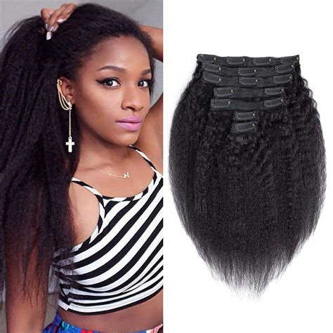 57 Best Pictures Clip On Weaves For Black Hair Faux Hair Clip In Extensions Black 4 Pack