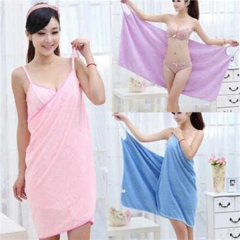 Buy Fashion Lady Wearable Fast Drying Magic Bath Towel Beach Spa Bathrobes Bath Skirt At