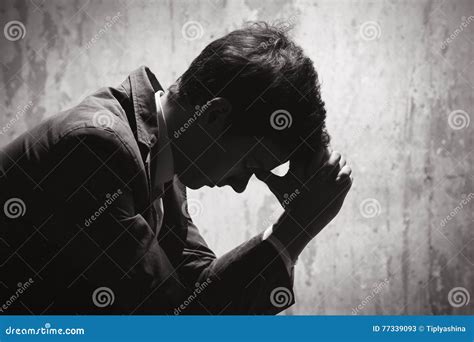 Young Man In Despair Stock Image Image Of Desperation 77339093