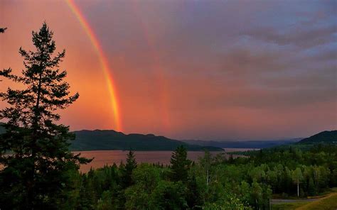 Rainbow Rain Arch Palmer Lake Atlin Rainbow Colors Double Rainbow