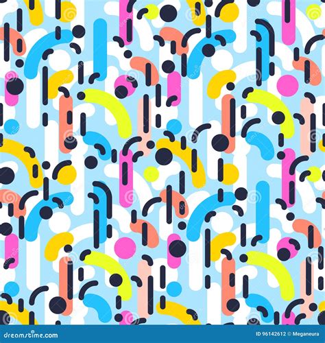 Geometric Abstract Seamless Pattern Linear Motif Background Stock