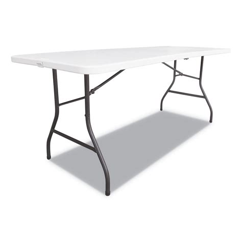 Alera Fold In Half Resin 5 Foot Folding Table White