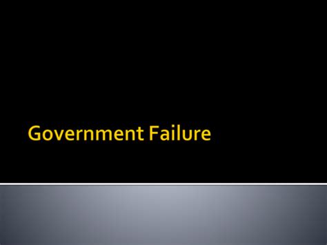 Government Failure Teaching Resources