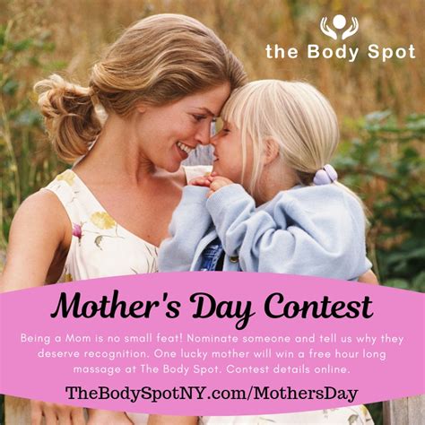 Mother S Day Contest The Body Spot