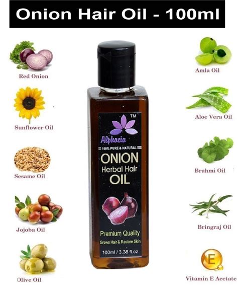 Plus, their high sulfur content might even help with dandruff. Alphacia Onion Hair Oil- Blend Of 14 Natural Hair Growth ...