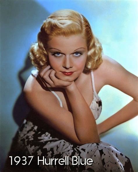 Jean Harlow 1937 Colorized Photo Jean Harlow Hollywood Classic