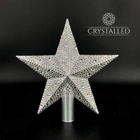 Swarovski Crystal Embellished Tree Topper Star Christmas Etsy