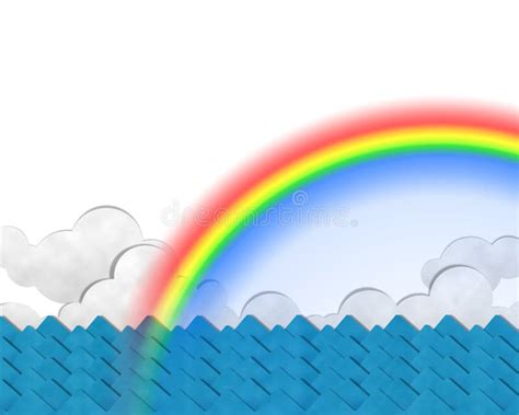 Rainbow At Sea Stock Illustration Illustration Of Creative 45442972