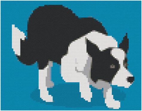 Border Collie In Action Cross Stitch Pattern In 2020 Cross Stitch