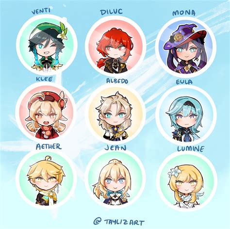 Genshin Impact All Characters Pinback Buttonbadges Etsy
