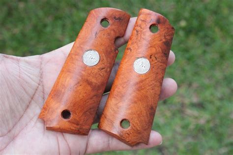 Rare Burl Wood Colt 1911 Full Size Grips Commander Government Etsy