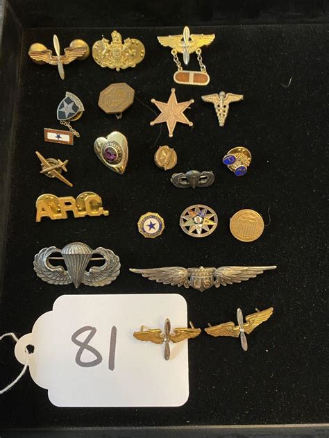 Sold Price LOT OF 20 US MILITARY PINS INSIGNIA April 6 0121 10