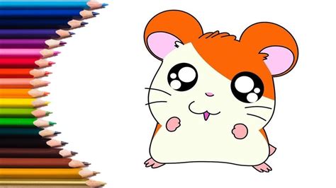 Comó Dibujar Y Pintar Un Hamster How To Draw A Hamtaro Kawaii Youtube