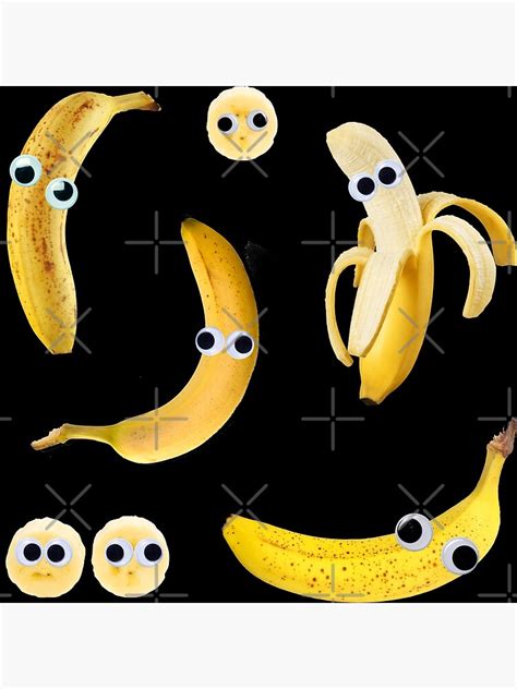 Bubbly Googly Eye Banana Buddies Poster By Channel13 Redbubble