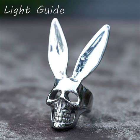 Evil Rabbit Skull Donny Darko Ring Horned Skull Punk Gothic Etsy