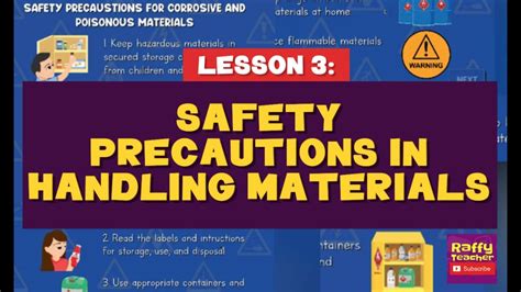 Safety Precautions In Handling Materials Science Youtube