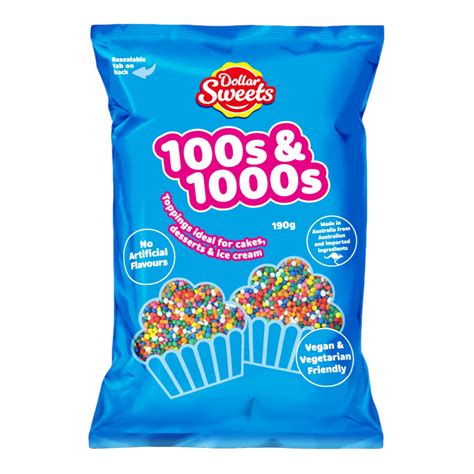 Dollar Sweets 100s And 1000s 190g Aussie Foods