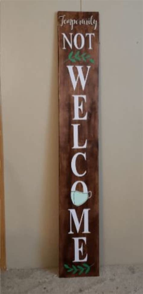 Custom Reversible Porch Sign Welcome Not Welcome Sign Un Etsy
