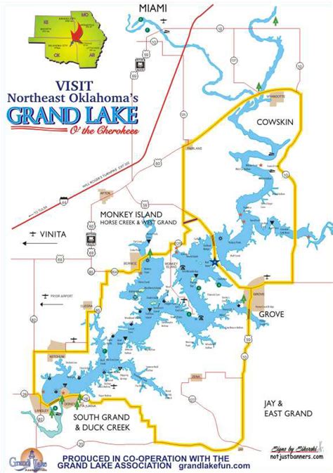 This oklahoma map site features road maps, topographical maps, and relief maps of oklahoma. Grand Lake | Turtle House Grand Lake Vacation Getaway ...
