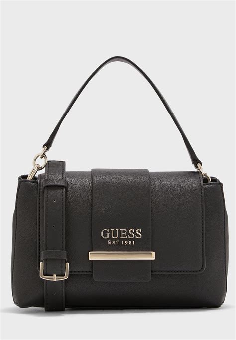 Buy Guess Black Tara Top Handle Flap Over Belted Crossbody For Women In