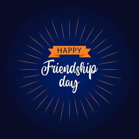 Happy Friendship Day Greeting Card Design Friendship Day Typography