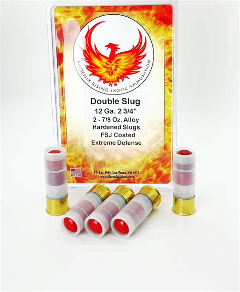Double Slug 12 Gauge 2 34 5 Round Pack Phoenix Rising