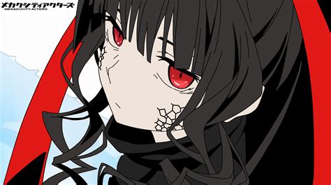 Evil Anime Girl With Black Hair And Red Eyes