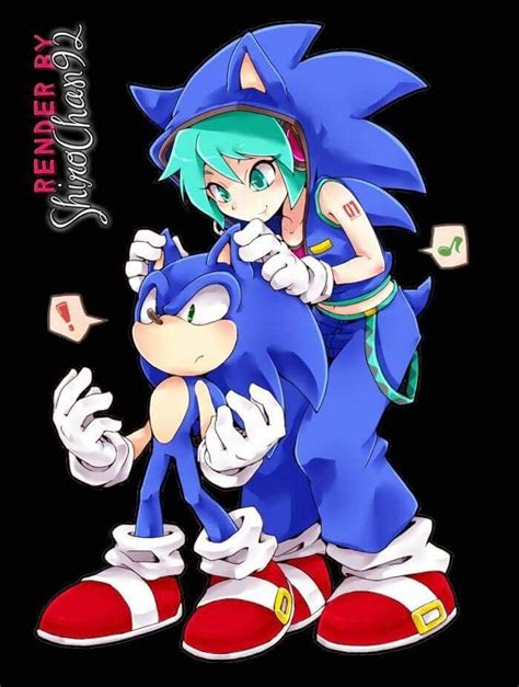 Sonic And Shadow Hugging Each Other In Front Of A Black Background With