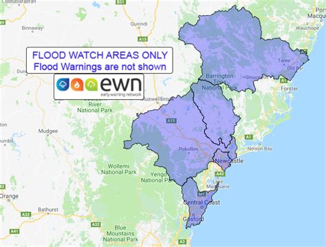 Nsw Flood Watch Central Coast Newcastle Lower Hunter And Manning