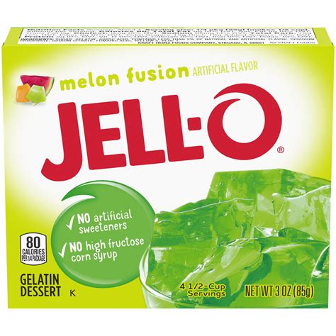 Jell O Melon Fusion Gelatin Dessert Mix Oz Box Walmart