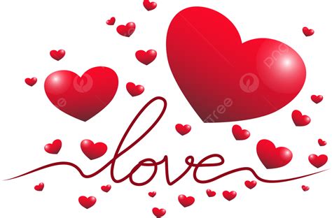 Red Heart Shape Sweet Love Love Heart Vector Png And Vector With