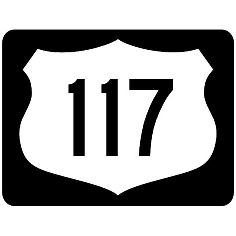 Highway 117 Sign With Black Border Sticker