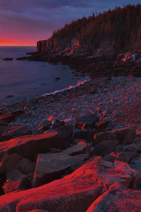 Acadia Red Dawn Photograph By Stephen Vecchiotti Fine Art America