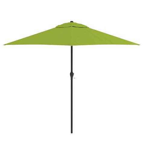 Astella 102 Lime Green Solid Print Hexagonal Market Patio Umbrella