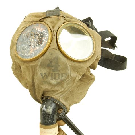 Original Us Wwi Named M1917 Sbr Gas Mask With Carry Bag And Instruct