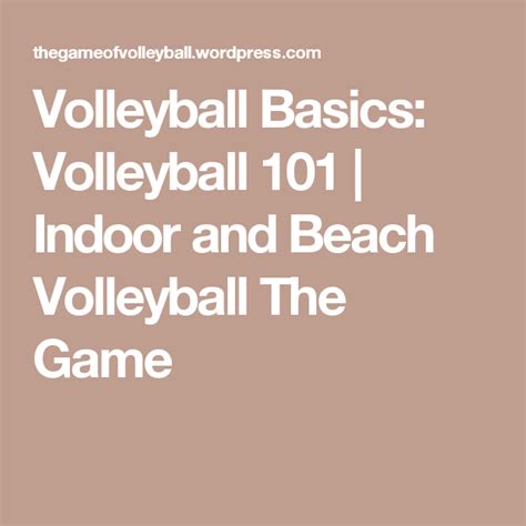 Guide To Volleyball Basics Usa Volleyball Sportkit
